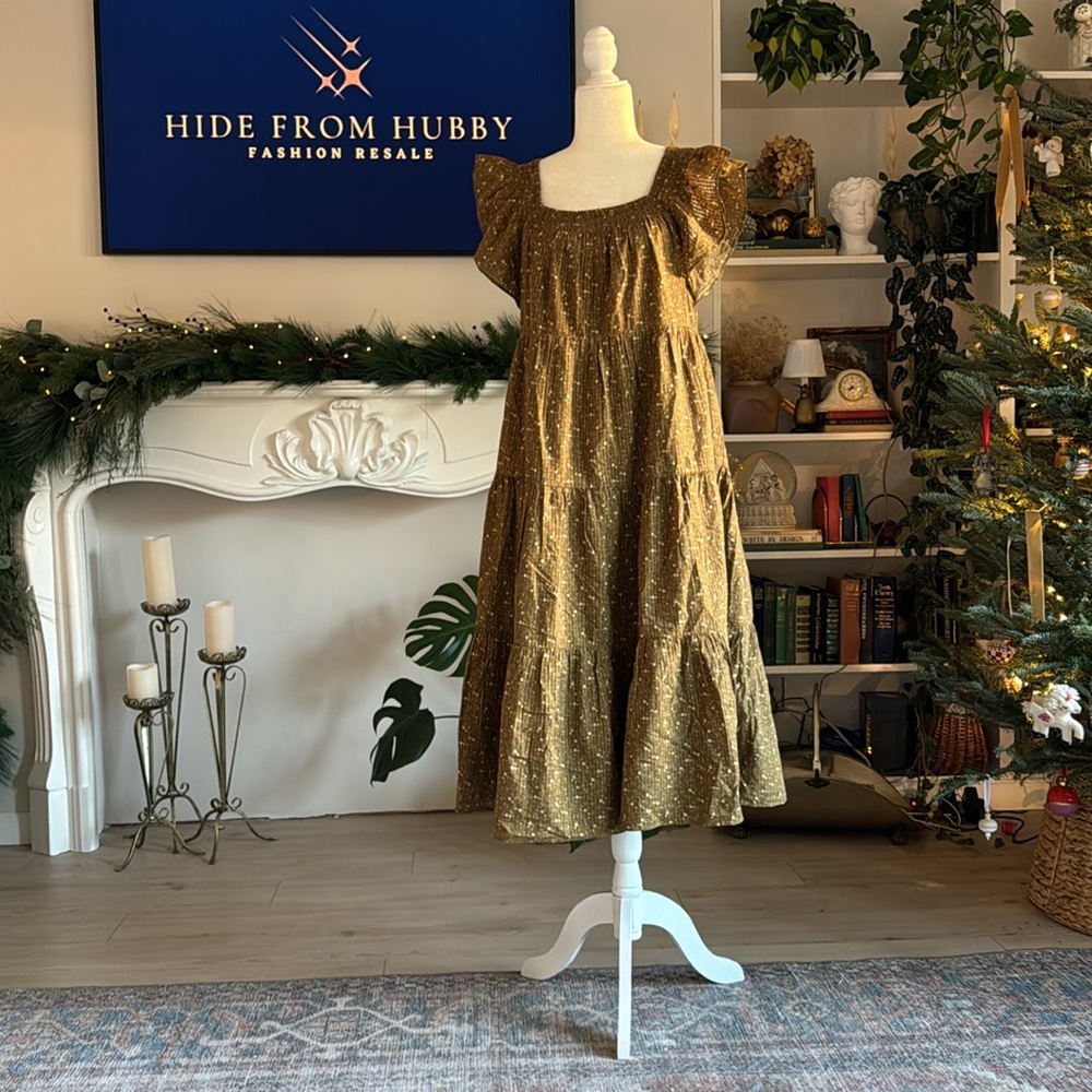 Madewell Ruffle-Sleeve Tiered Midi Dress in Daisy Stitch - Picture 5 of 9
